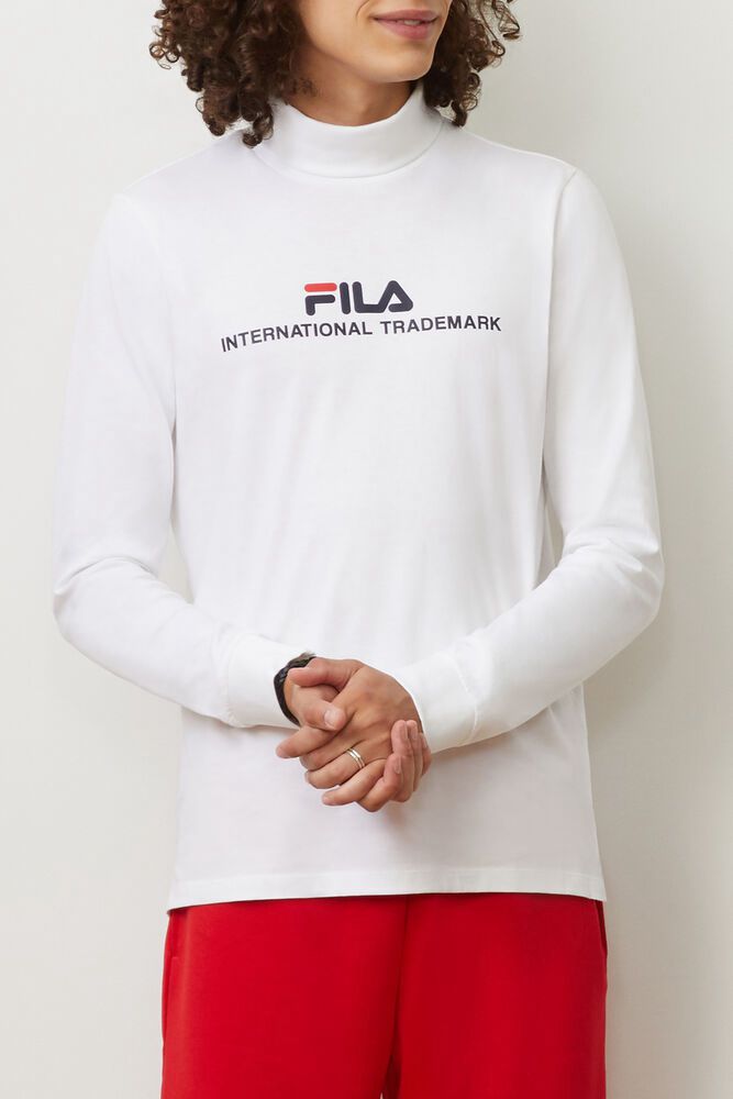 Fila Aimone Turtleneck T-Shirt White - Mens - 79234RMQA